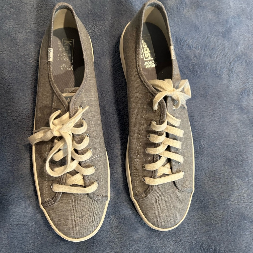 Keds Gray Canvas Lace Ups